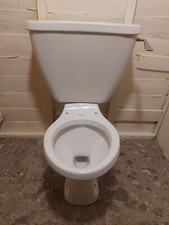 NOS 1969 White Close Coupled Double Trap Syphonic Ideal Standard Lincoln Toilet