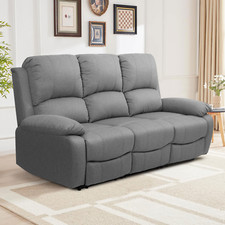 LIGHT GREY RECLINER SOFA