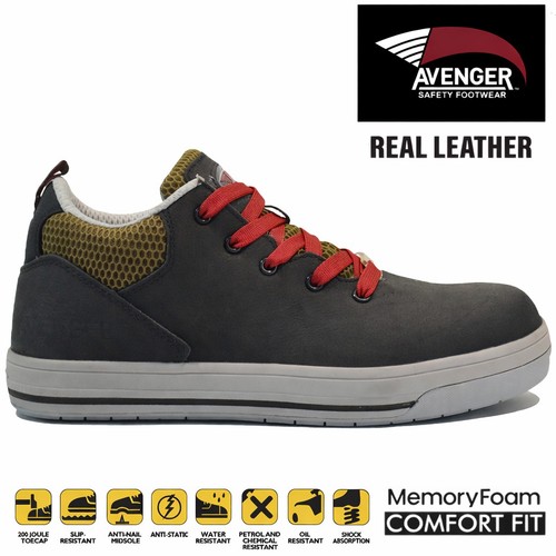 Mens leather safety steel - safety, toe