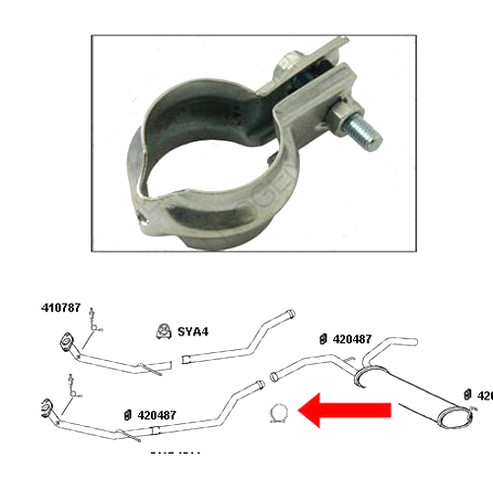 Exhaust clamp for toyota - clamp, aygo