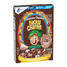 LUCKY CHARMS CHOCOCLATE CEREAL X 2 PACKS USA IMPORTR 2 BOXES 