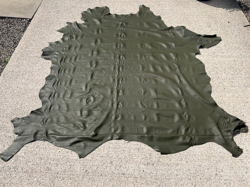 Khaki green leather - green, hide