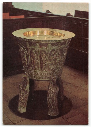 Aarhus domkirke baptismal font - aarhus,