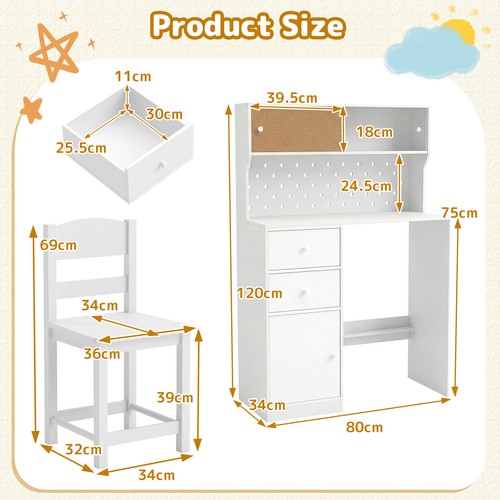 Kids desk and chair set - kids,