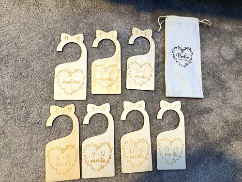 Wooden hanging baby wardrobe - hanging,