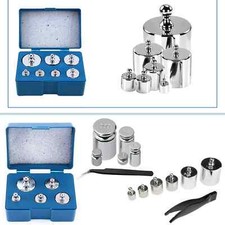 Precision Calibration Weights Set 1g-500g Nickel Steel Scale Lab Test 1–19pcs