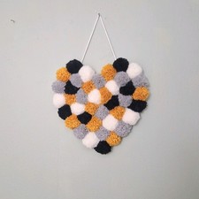 Heart Shape Pom Pom Wall