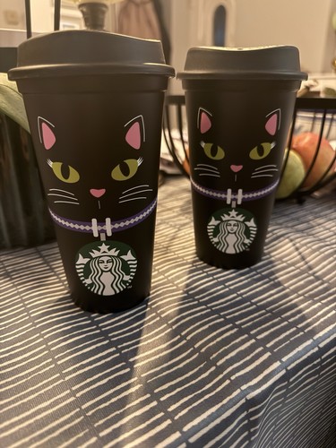 Starbucks coffee cup black cat - starbucks,