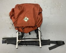 VTG 1980’s Eastern Mountain Sports EMS External Frame Camping Backpack Orange
