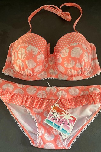 Ladies orange shell print - 🐚,