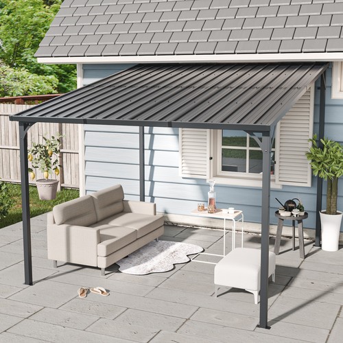 10x10ft outdoor pergola lean - 10x10ft,