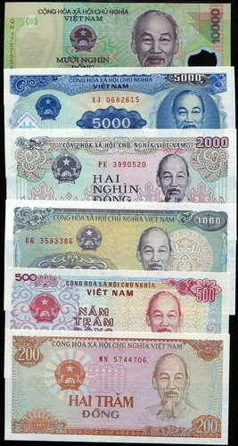 Vietnam set unc 200 500 - vietnam, 1000