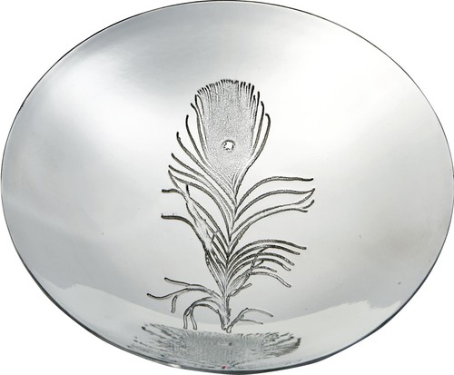 Large footed pewter bowl - 8",