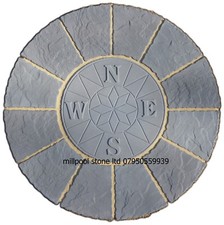 1.2m Char - Grey Compass Rotunda Circle Patio Paving slabs [Delivery Exceptions]