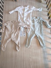 Set Of 3 Winnie The Pooh Disney Baby Sleepsuit/Babygrows First Size 9lbs