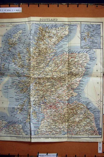 Original old antique print map - original,