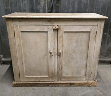 Antique 19th Century Victorian Pine Cupboard Cabinet