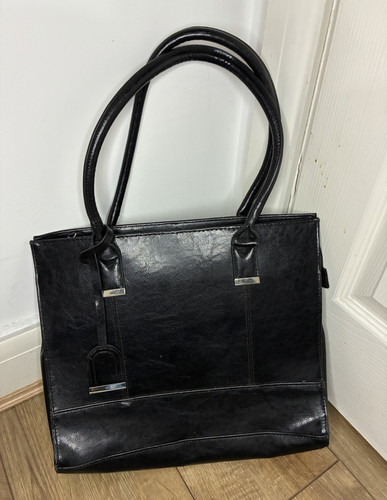 Bhs black faux leather tote - bhs,