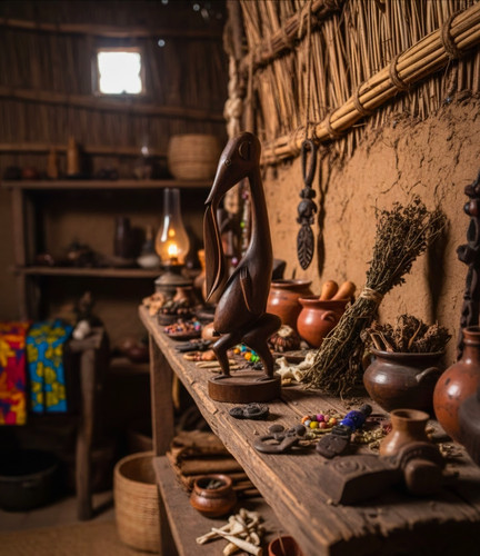 African shetani makonde spirit - african,