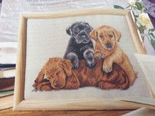 Jenny Barton’s Labrador Puppy Pile-up Design cross stitch chart Only /860