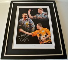 Wayne Mardle SIGNED FRAMED Huge Photo Autograph display Darts Hawaii 501 PROOF