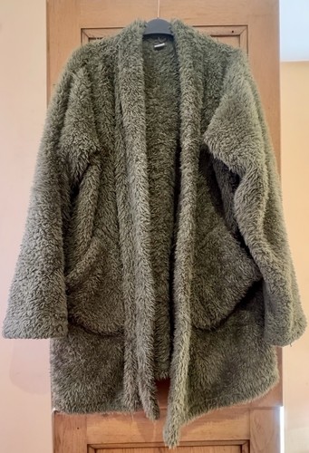 Teddy bear olive green fluffy - green,