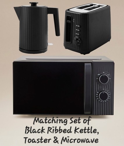 Kettle toaster microwave black - kettle,