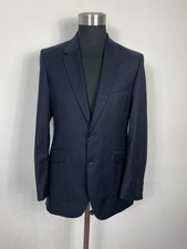 Harvie & Hudson Navy Wool Blazer Suit Jacket - 40 Long