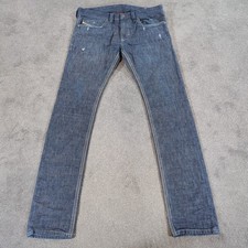 Diesel Thanaz Jeans Men W32 L32 (W36 L34) Blue Denim Slim Skinny Distressed Dark