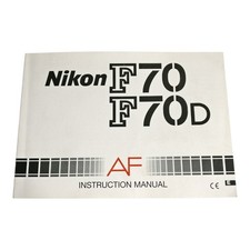 Nikon F70 / F70D AF Instruction Manual OEM Japan 135 Pages