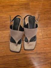 Next Beige Toe Post Sandals