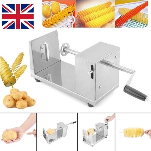 Spiral potato slicer chipper - spiral,
