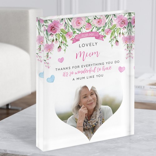 Lovely mum photo flower wall - lovely,