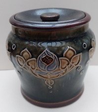 Doulton Ware Tobacco Jar by Alice Lacy. Mismatched Lid