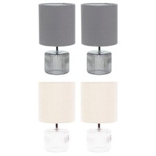 Pair of Glass Table Lamps