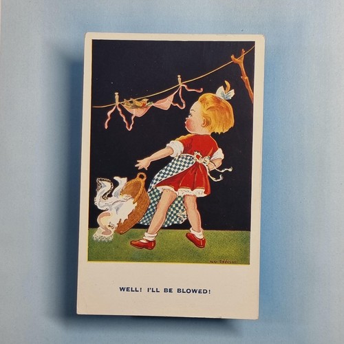 Cute child postcard 1940 - 1940, robin
