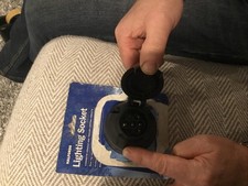 Halfords 12v  7 Pin Towing Tow Socket For Trailer Board Caravan Truck Lights