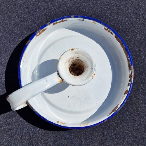Vintage white enamel
