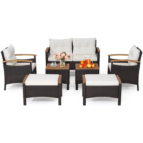 Costway piece patio rattan - 7,