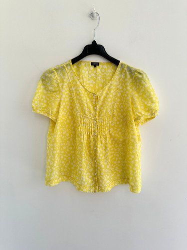 Jaeger shirt blouse top yellow - jaeger,
