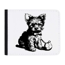 'yorkie puppy with toy' Wallet