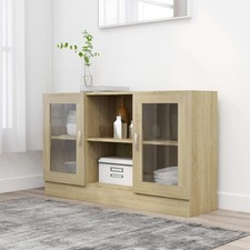 Sonoma Oak Vitrine Cabinet