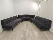 Senator 11-Seater 3-Piece Modular Sofa, Grey Fabric, Power Units, W5240mm