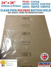 24" X 36" Large Clear Polythene Plastic Bags (packaging/packing)  PWN