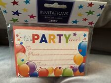 Kids Party 8 INVITATIONS Card
