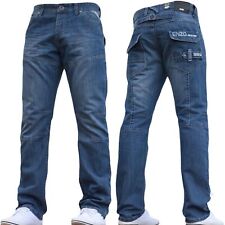 MENS ENZO BY ETO BLUE FASHION JEAN GREAT DETAIL EZ 243 - BLUE DENIM