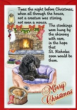 Poodle (Black) Dog A6 (4"x 6")