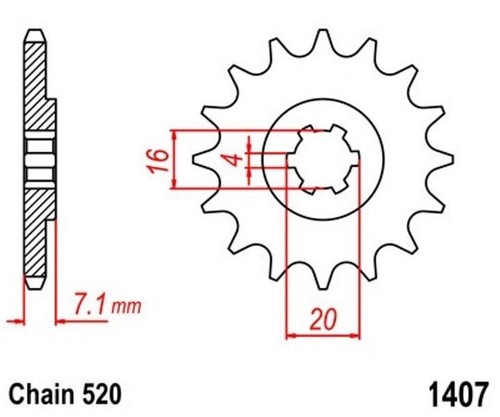 Pinion 10z pitch - pinion, 520