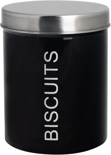 Metal biscuit tin black - biscuit,