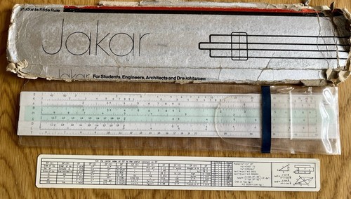 Jakar slide rule - jakar, with